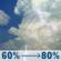 Saturday: Rain showers likely before 11am, then a chance of showers and thunderstorms between 11am and noon, then a chance of showers and thunderstorms between noon and 1pm, then showers and thunderstorms. Mostly cloudy. High near 60, with temperatures falling to around 58 in the afternoon. South southwest wind 6 to 13 mph. Chance of precipitation is 80%. New rainfall amounts between a tenth and quarter of an inch possible. Saturday: Chance Showers And Thunderstorms